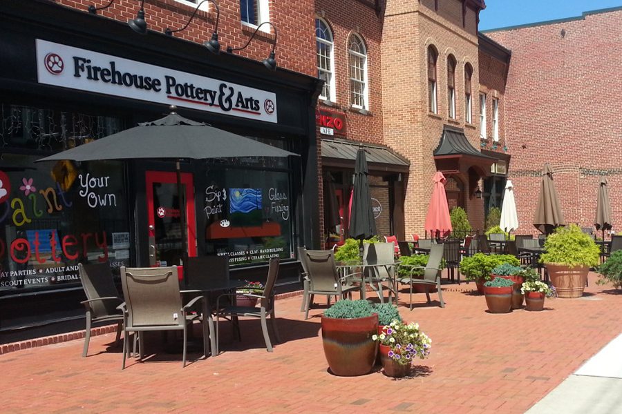 Contact - Street View of Local Businesses Across from Browing Reagle Insurance Agency